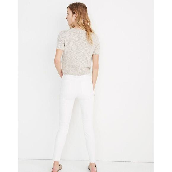 Madewell Sweater Tee Womens 2XS XXS Gray Knot Front Detail Cropped Fit Cotton - Picture 12 of 13